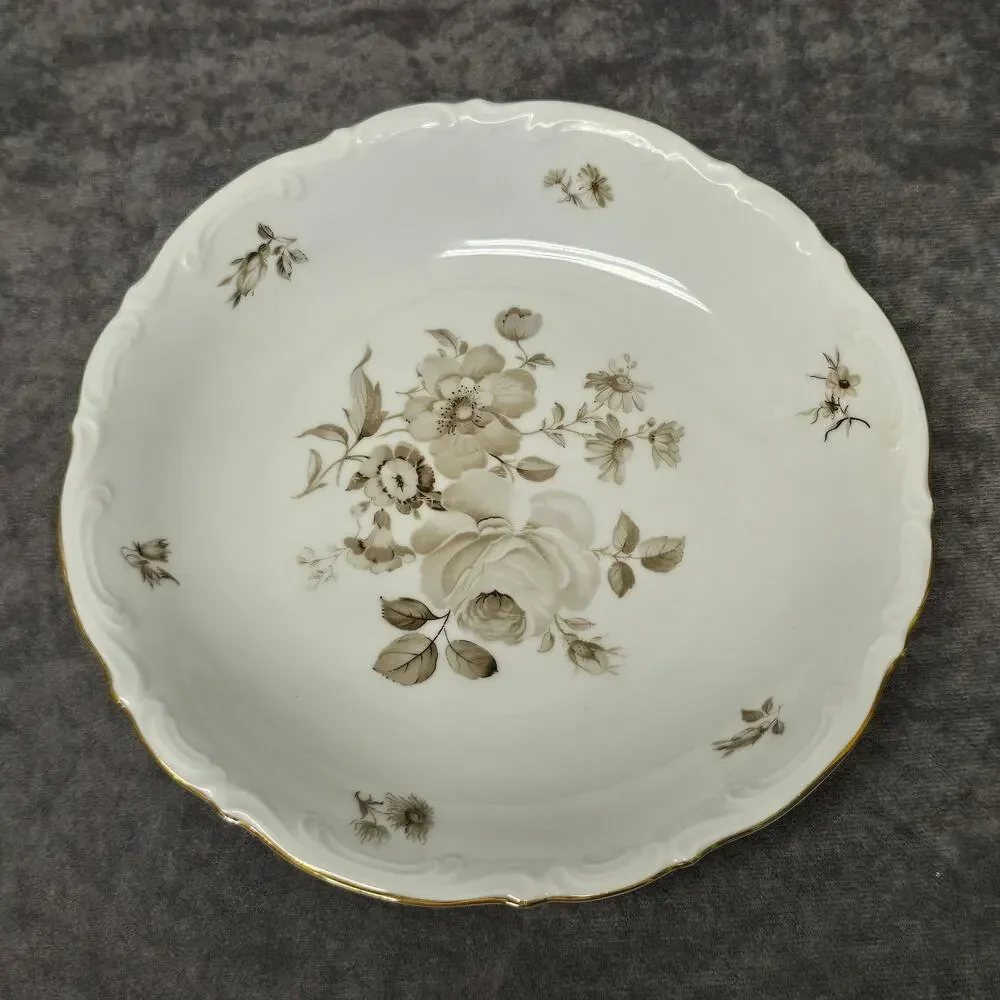 Mitterteich Bavaria Charming Barbara Salad Dessert Floral Design Plate 10153 66